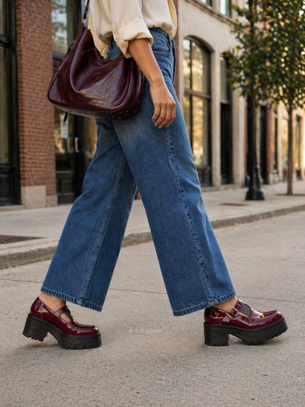 Free People Mayla Platform Mary Jane Shoes Sz 9.5 Rasp Fram Burgundy NWB